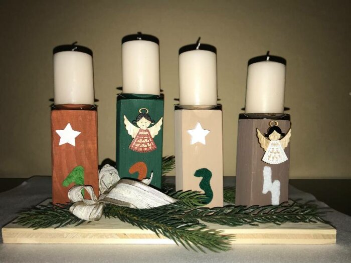 Adventkerzen weiß